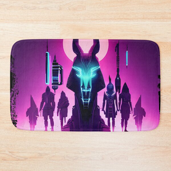 Item preview, "Anubis Resurrected: A Cyberpunk Twist on the Egyptian God" designed and sold by Mytho Merch.