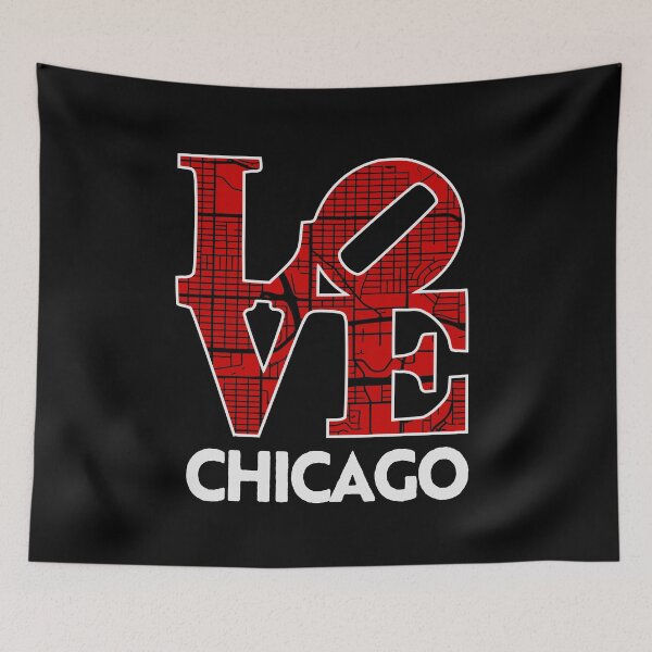 Item preview, Love Chicago City Map Chicago 312 designed and sold by pixeljamz.