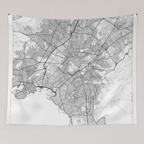 Item preview, Athens Map Minimal designed and sold by HubertRoguski.