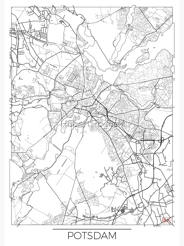 "Potsdam Map Minimal" Sticker for Sale by HubertRoguski Redbubble