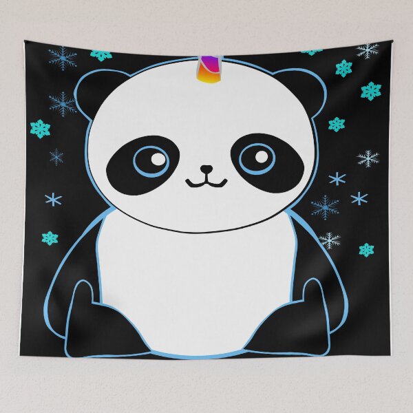 Item preview, Cute Pandacorn in the Snow  designed and sold by pinklioness.