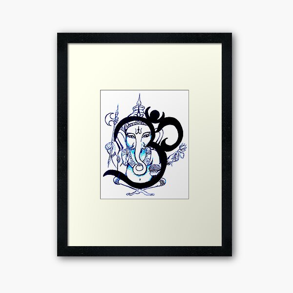 OM Ganesha Framed Art Print