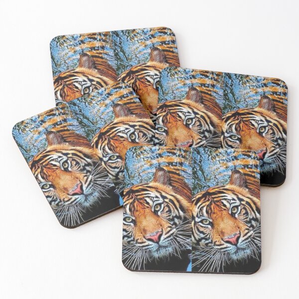 Item preview, Beautiful Tigers taking a bathe in the cool white waters are absolutely amazing  designed and sold by Tiannalaw.