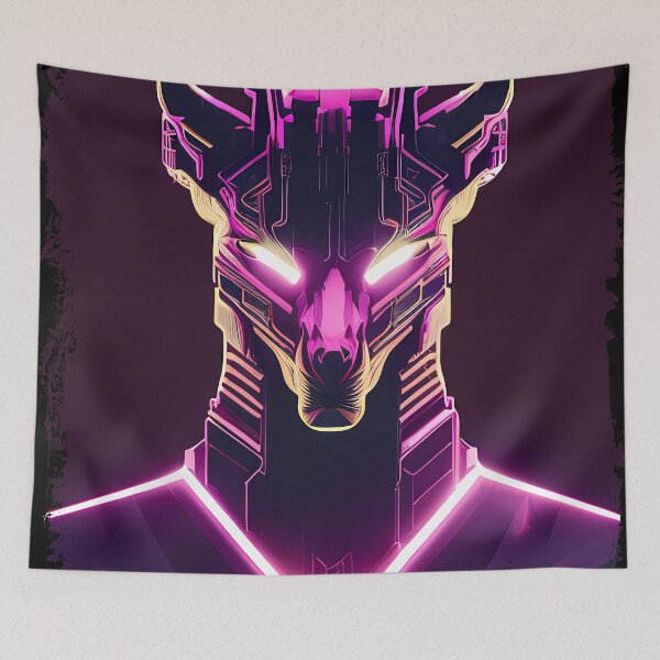 Item preview, "Anubis Resurrected: A Cyberpunk Twist on the Egyptian God" designed and sold by Mytho Merch.