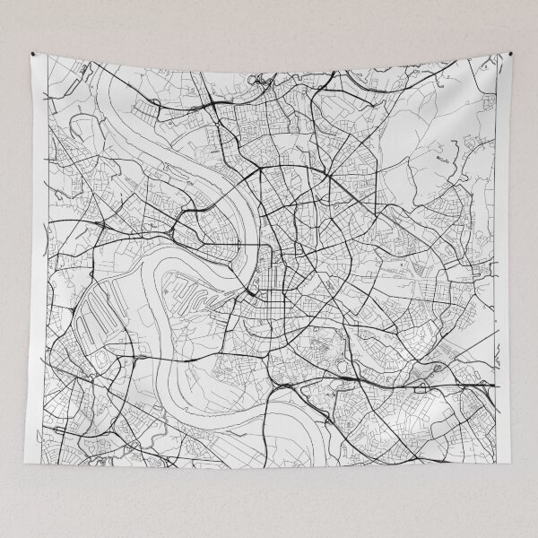 Item preview, Dusseldorf Map Minimal designed and sold by HubertRoguski.