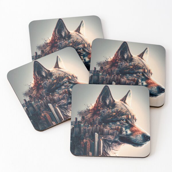 Item preview, Dire Wolf & City - Double Exposure designed and sold by MalformedVision.