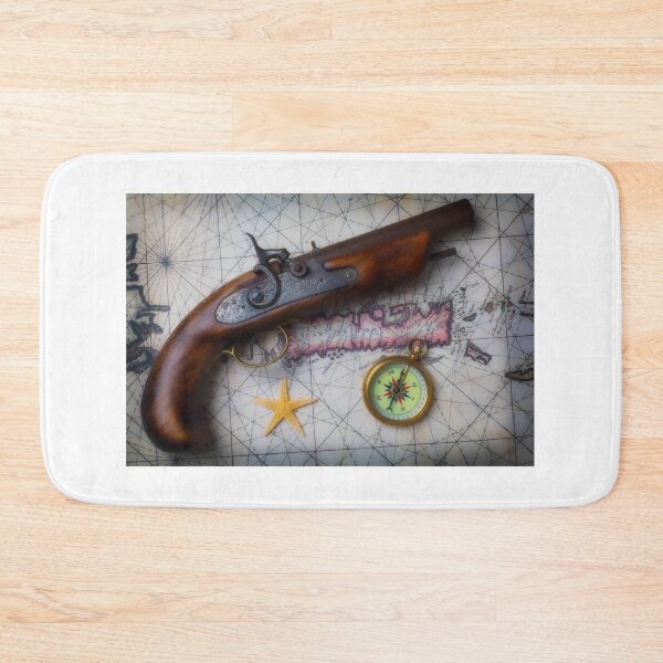 Item preview, Pirate Pistole On Old Map designed and sold by Garry Gay.