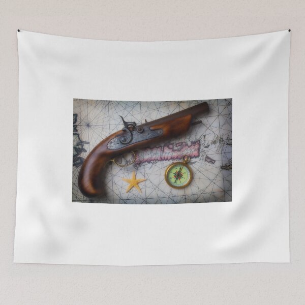 Item preview, Pirate Pistole On Old Map designed and sold by Garry Gay.