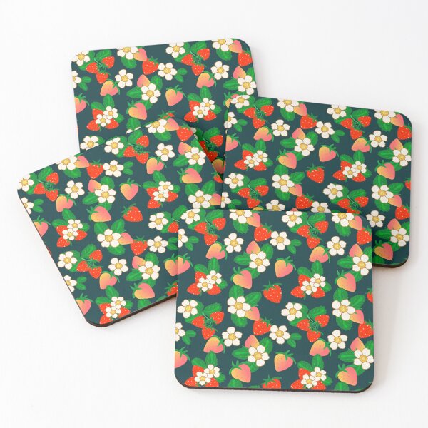 Item preview, Strawberry Flower - Blue designed and sold by JaselviiStudio.