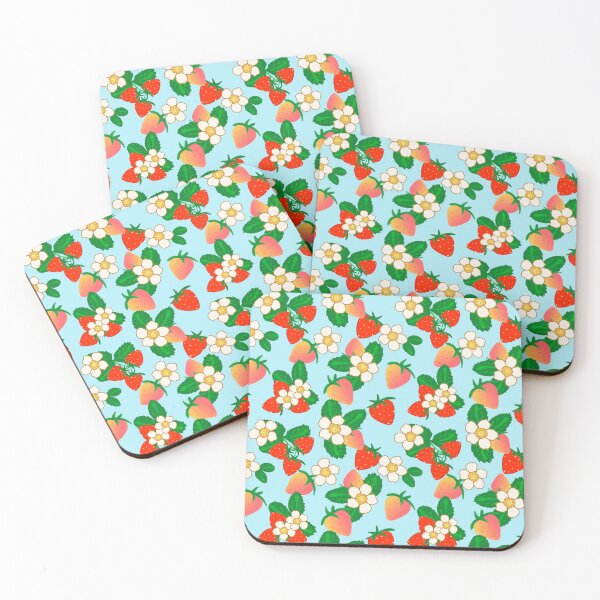 Item preview, Strawberry Flower - LightBlue designed and sold by JaselviiStudio.