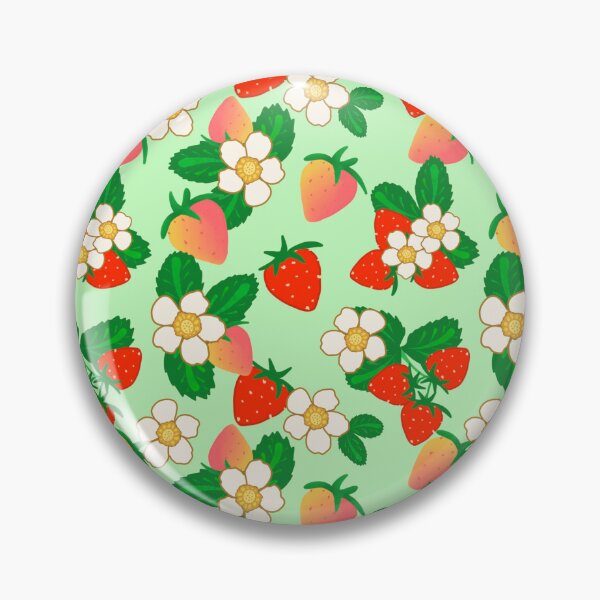 Item preview, Strawberry Flower - LightGreen designed and sold by JaselviiStudio.