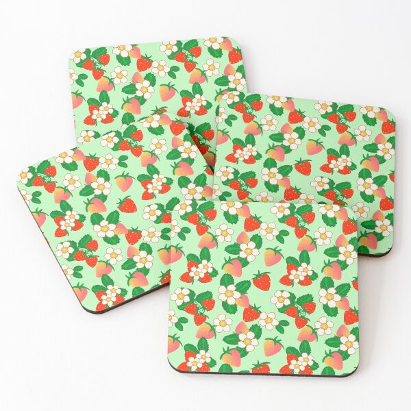 Item preview, Strawberry Flower - LightGreen designed and sold by JaselviiStudio.