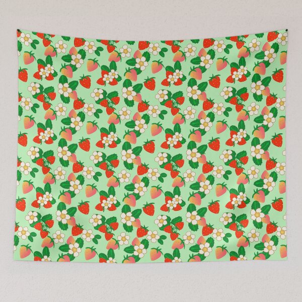 Item preview, Strawberry Flower - LightGreen designed and sold by JaselviiStudio.