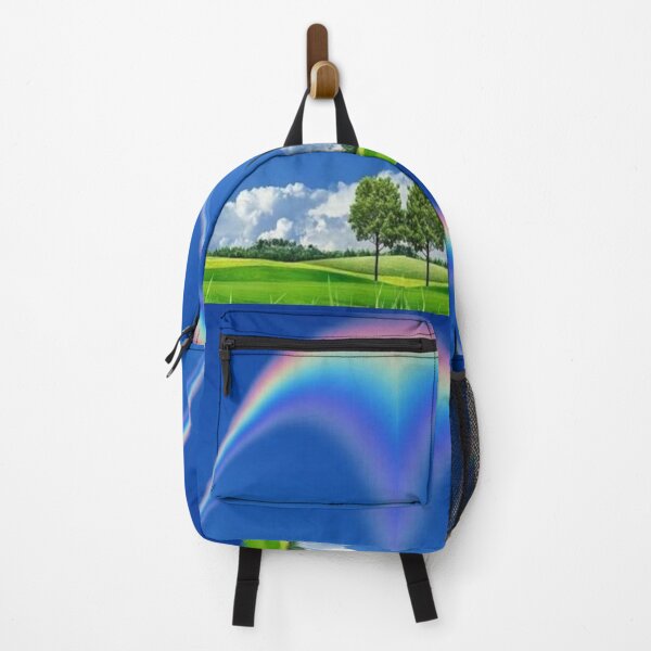 Item preview, Beautiful Rainbows over the clear blue skies with white clouds over lush green mountains are absolutely breathe taking  designed and sold by Tiannalaw.