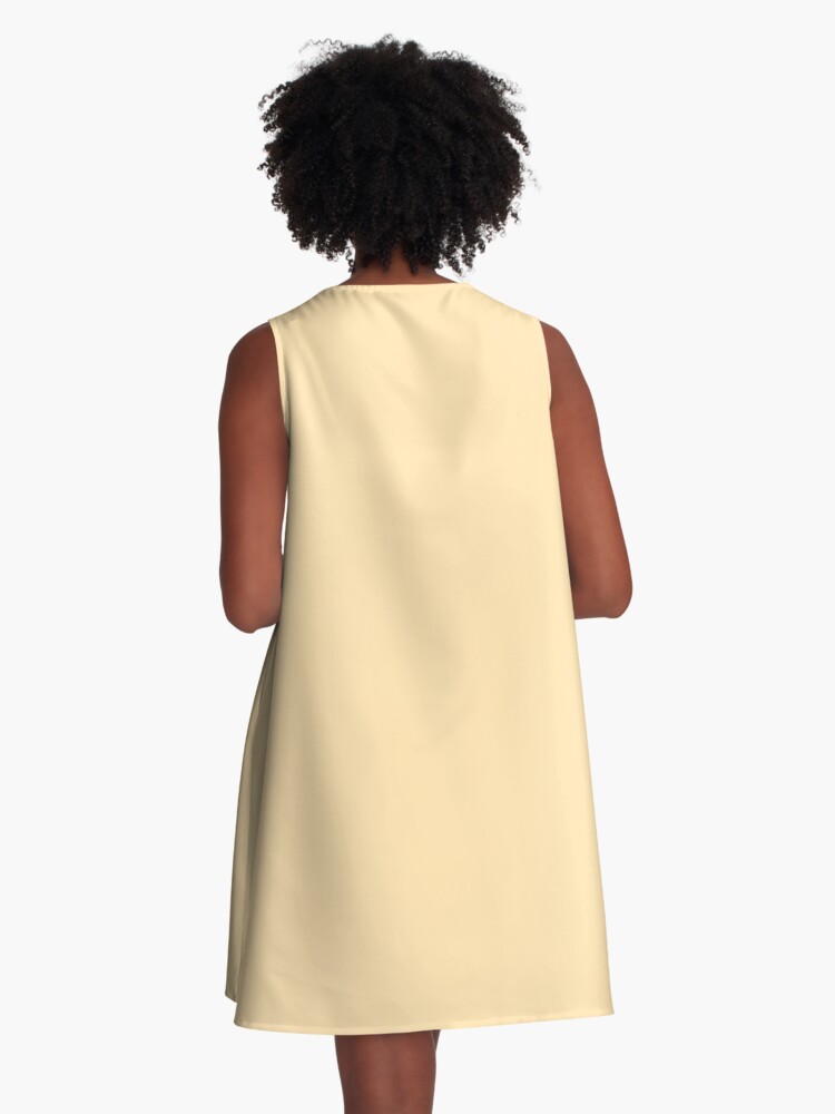Thumbnail 3 of 4, A-Line Dress, Solid Peach designed and sold by wwlmerch.