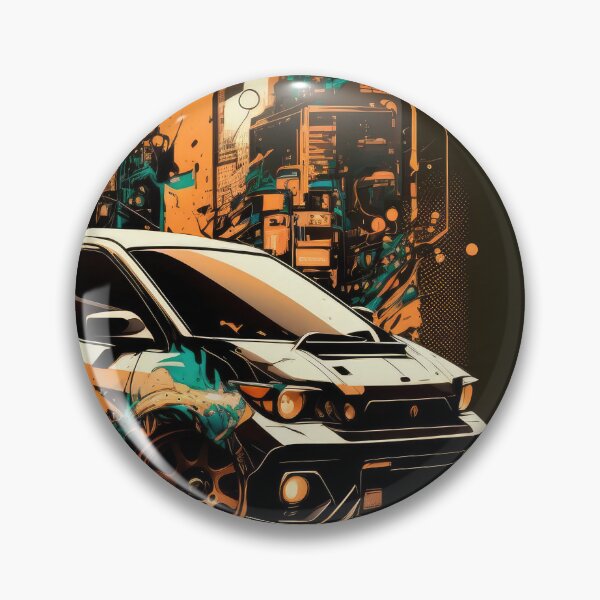 Item preview, Cool Small Hatchback Car Zip Through The Streets Art Style designed and sold by ultra-cool.