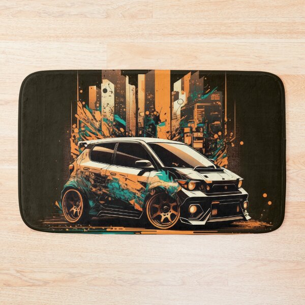 Item preview, Cool Small Hatchback Car Zip Through The Streets Art Style designed and sold by ultra-cool.