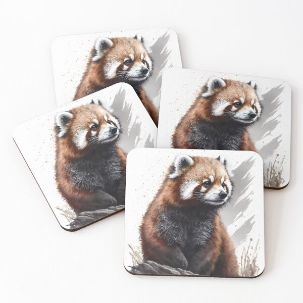 Item preview, Red Panda Watercolour 1 designed and sold by MalformedVision.
