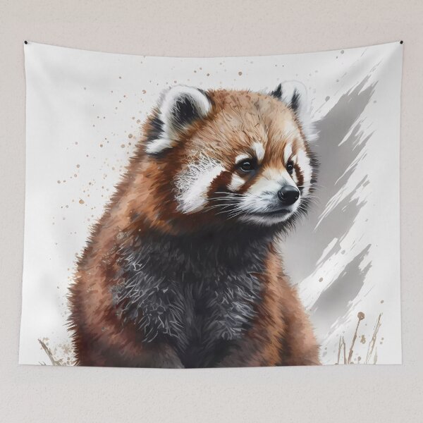 Item preview, Red Panda Watercolour 1 designed and sold by MalformedVision.