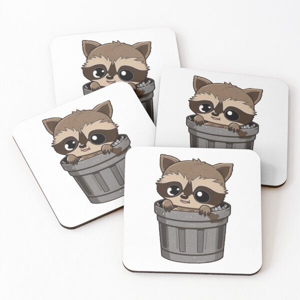 Item preview, Raccoon in trashcan designed and sold by Jmacco.