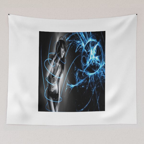 Item preview, Blue Neon Music Girl designed and sold by leen12 Art Designs Prints.