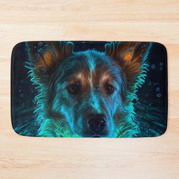 Item preview, Bioluminescent Dog in Water designed and sold by MalformedVision.