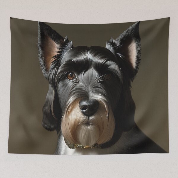 Item preview, Canine Majesty: Standard Schnauzer Portrait designed and sold by DavesDogShop.