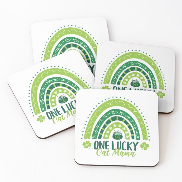 Item preview, One Lucky Cat Mama St Patricks Day Rainbow designed and sold by PUFFYP.
