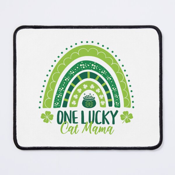 Item preview, One Lucky Cat Mama St Patricks Day Rainbow designed and sold by PUFFYP.