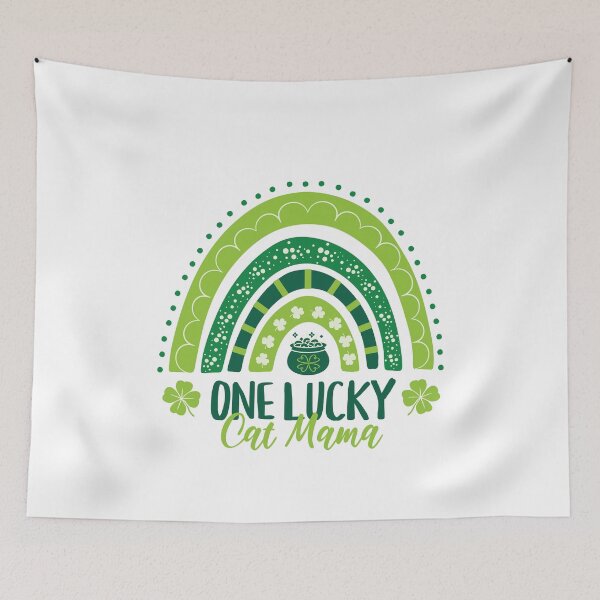 Item preview, One Lucky Cat Mama St Patricks Day Rainbow designed and sold by PUFFYP.