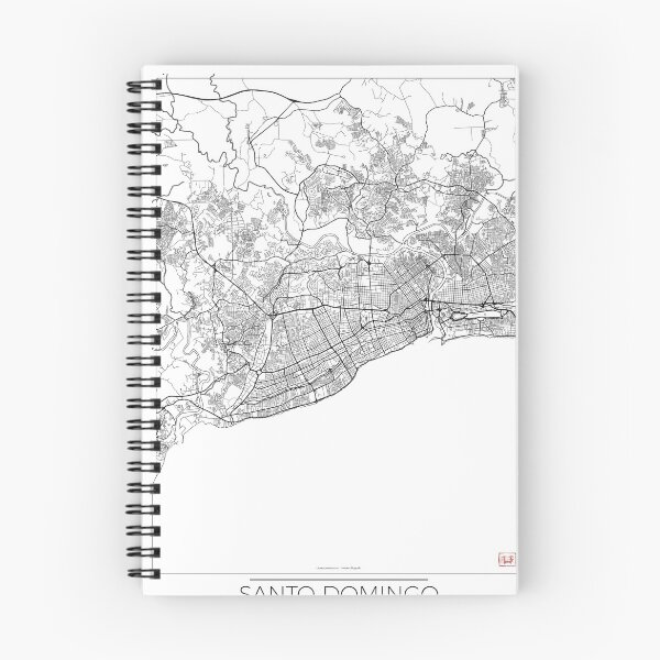 Item preview, Santo Domingo Map Minimal designed and sold by HubertRoguski.