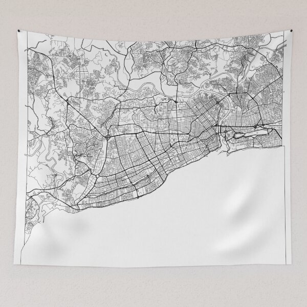 Item preview, Santo Domingo Map Minimal designed and sold by HubertRoguski.
