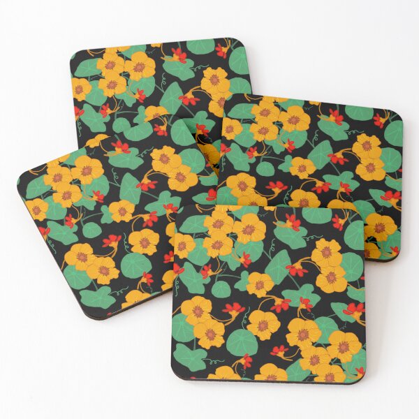 Item preview, Nasturtiums Flower - Black designed and sold by JaselviiStudio.