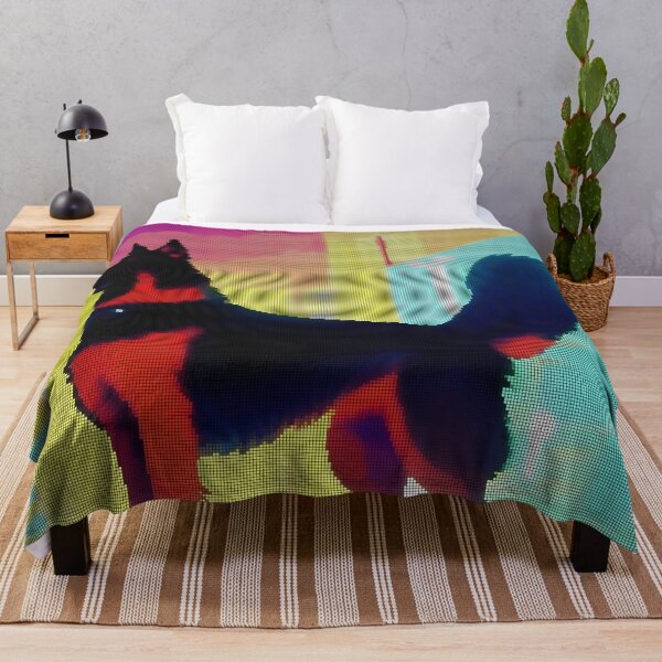 Artikelvorschau, Colorful Abstract German Shepherd 8-bit Pixel Art entworfen und verkauft von PixelDripped.