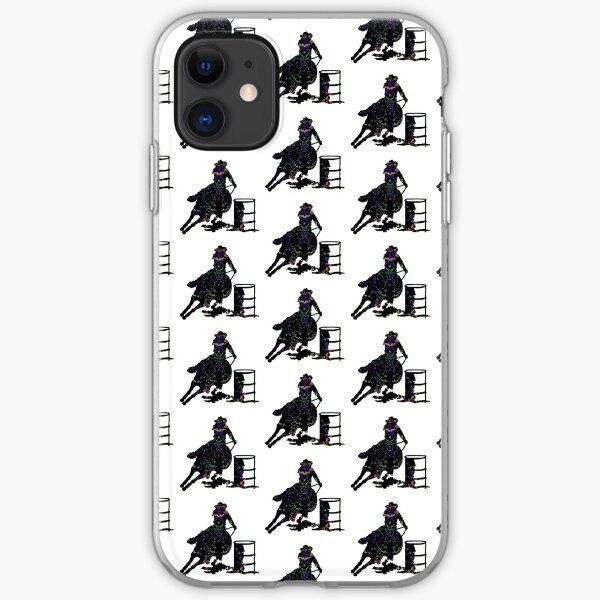 Floral Barrel Racer Female iPhone Soft Case