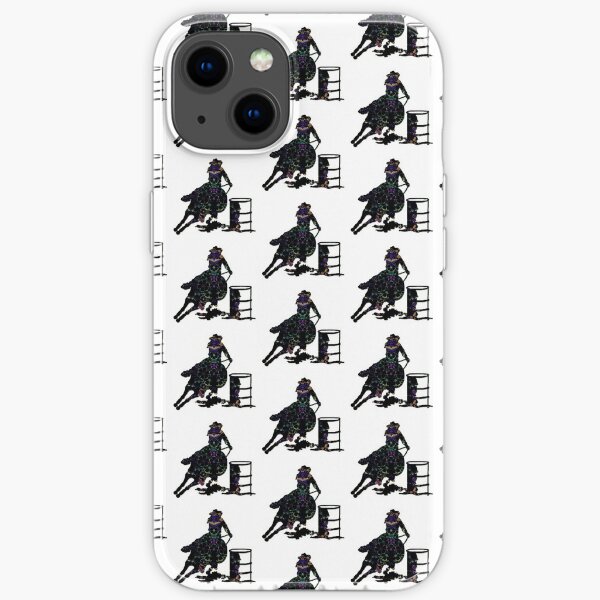 Floral Barrel Racer Female iPhone Soft Case