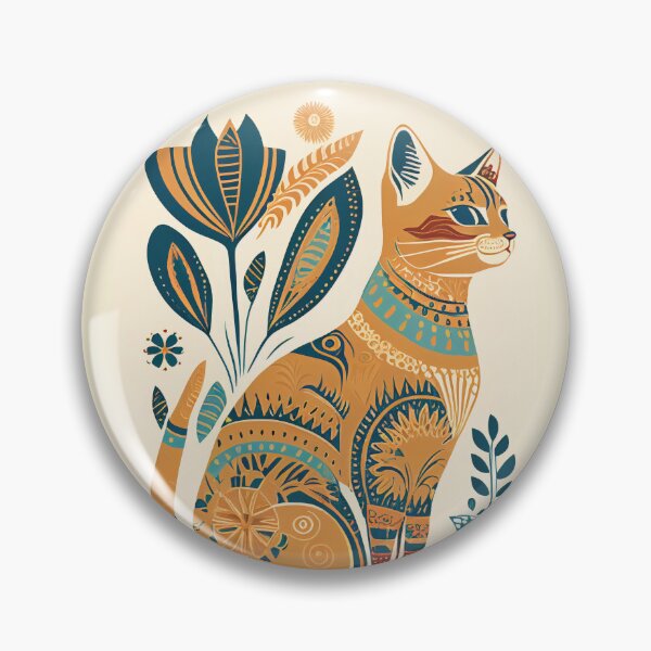 Item preview, Boho Cat 45 Abstract Art Print Painting Wall Decor designed and sold by winterkitty88.