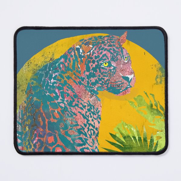 Item preview, Moonlight Pink Jaguar in the Jungle designed and sold by ginaisarty.