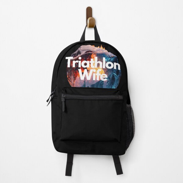 Item preview, Swim, Bike, Run, Support - Proud Triathlon Wife Tee White on Black, Fire,Ice designed and sold by Triathlongram.