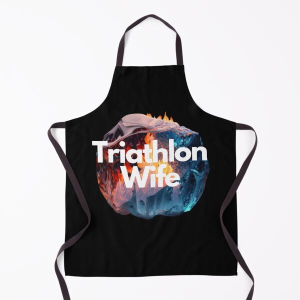 Item preview, Swim, Bike, Run, Support - Proud Triathlon Wife Tee White on Black, Fire,Ice designed and sold by Triathlongram.