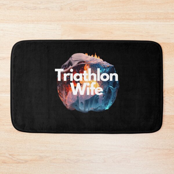 Item preview, Swim, Bike, Run, Support - Proud Triathlon Wife Tee White on Black, Fire,Ice designed and sold by Triathlongram.