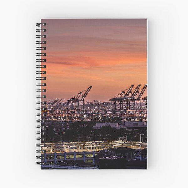 Item preview, Hazy Industrial Shipping Port at Sunset designed and sold by dbvirago.