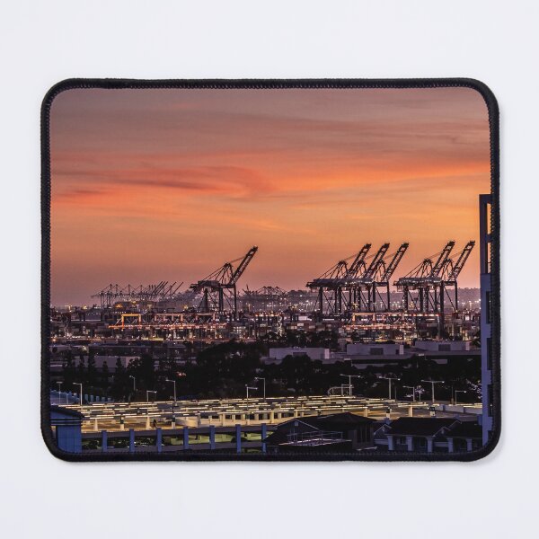 Item preview, Hazy Industrial Shipping Port at Sunset designed and sold by dbvirago.