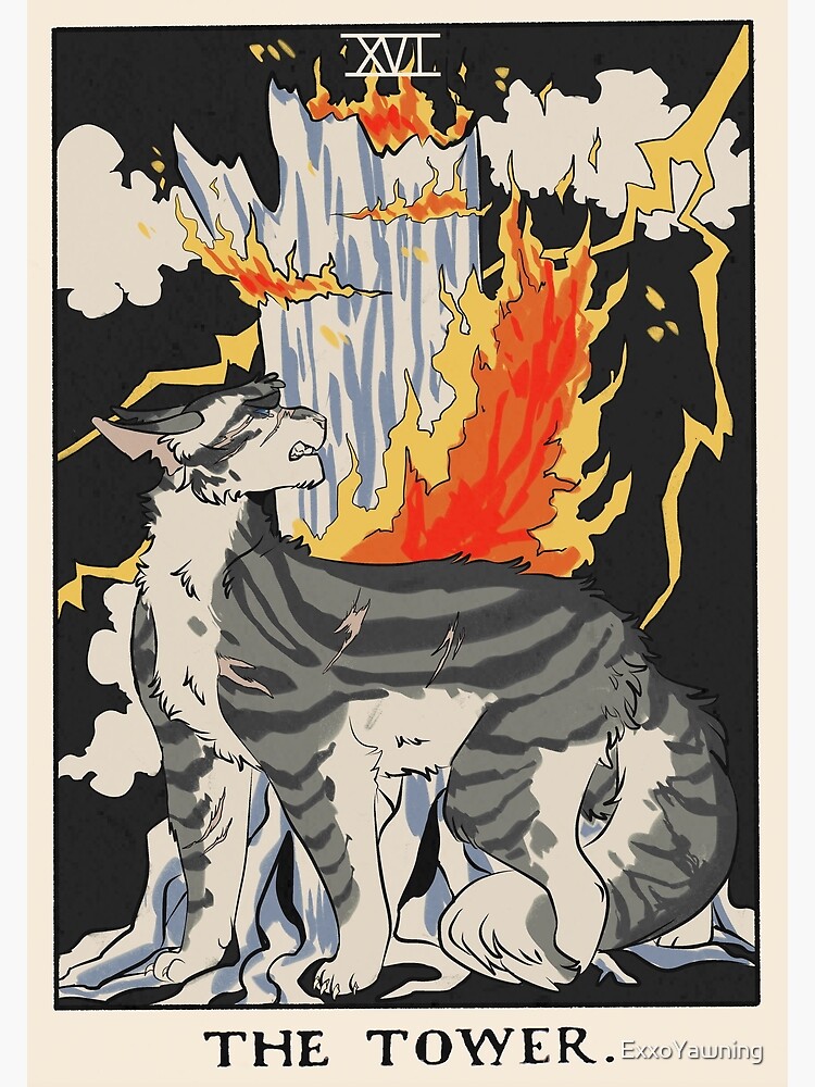 "Warriors Tarot Series The Tower" Poster by ExxoYawning Redbubble