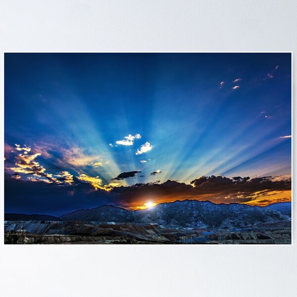 Sunrise over Butte, Montana Poster