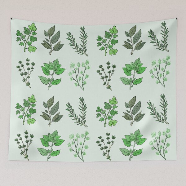 Item preview, Fresh green herbs designed and sold by doodletokki.