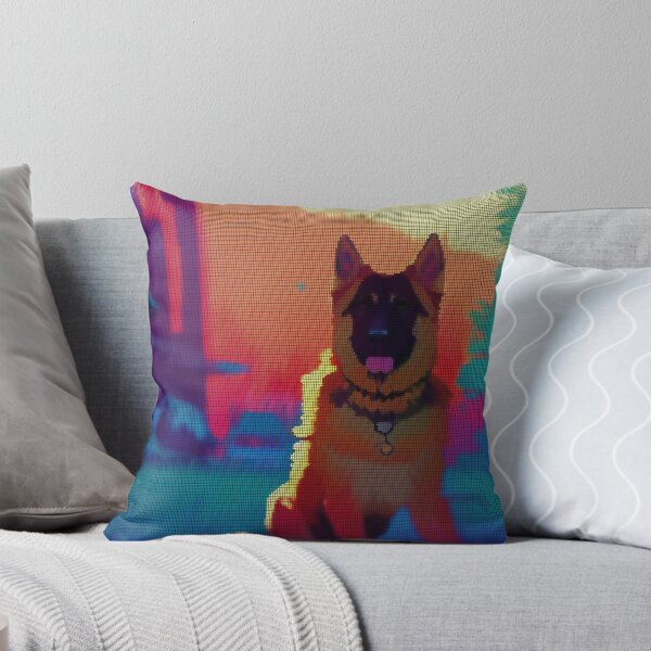 Item preview, Colorful Abstract German Shepherd 8-bit Pixel Art designed and sold by PixelDripped.