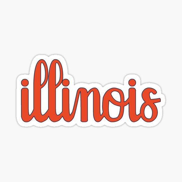 Illinois - Orange with Navy Sticker