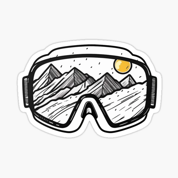 Ski Goggles Sticker for Sale by 3blondegirls