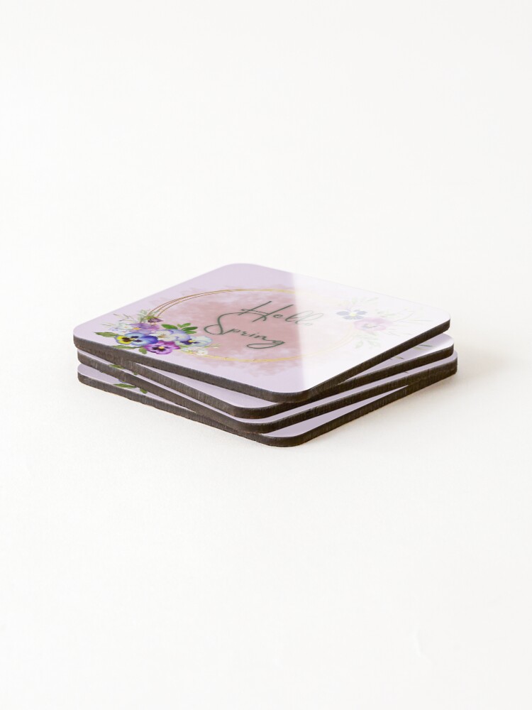 Thumbnail 4 of 5, Coasters (Set of 4), Hello Spring designed and sold by aywchen.